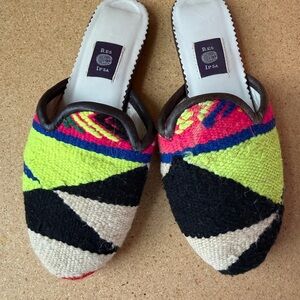 RES IPSA | Neon Upcycled Moroccan Woven Mules